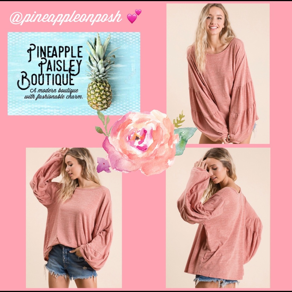 ✴️ FINAL SALE PUFF SLEEVE TOP S M L LONG SLEEVE